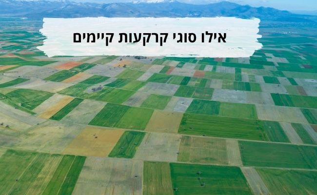 אילו סוגי קרקעות קיימים
