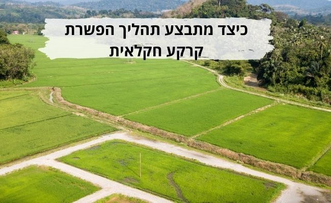 כיצד מתבצע תהליך הפשרת קרקע חקלאית