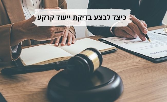 כיצד לבצע בדיקת ייעוד קרקע